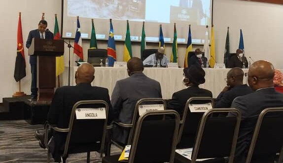 Cérémonie d’ouverture de la réunion des Ministres du Comité de Pilotage de la Rationalisation des Communautés Economiques Régionales en Afrique Centrale, ce jeudi 11juillet 2022 à Yaoundé au Cameroun.